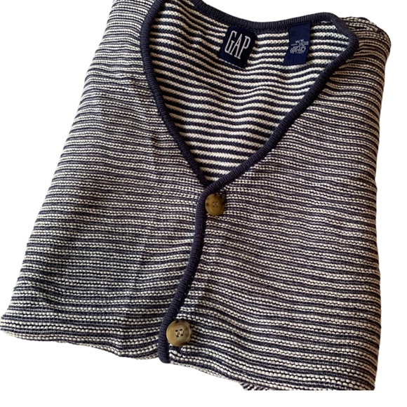 SOLD - Vintage: 90s Gap Striped Knit Sweater Vest - Picture 3 of 4